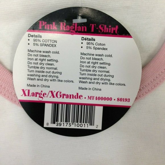 Moxie Trades Women's Raglan T Shirt Size XL Pink - Picture 5 of 7